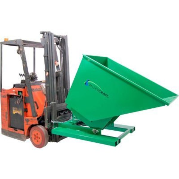 Valley Craft Valley Craft® Hydraulic Powered Self-Dumping Hopper, 1 Cu. Yd., 6,000 Lb. Cap., Green F89142